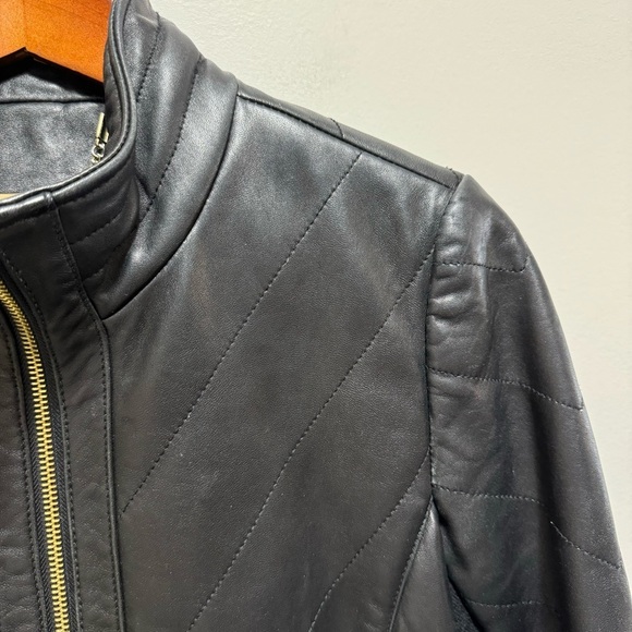 Badgley Mischka Eloise Leather Jacket Size Small Classic - Picture 6 of 16